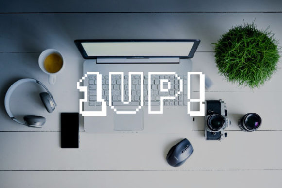 1Up! A Futuristic Display Font for Modern Creations
