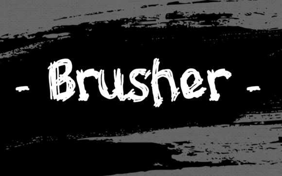 Brusher: A Display Font for Dark and Creative Projects